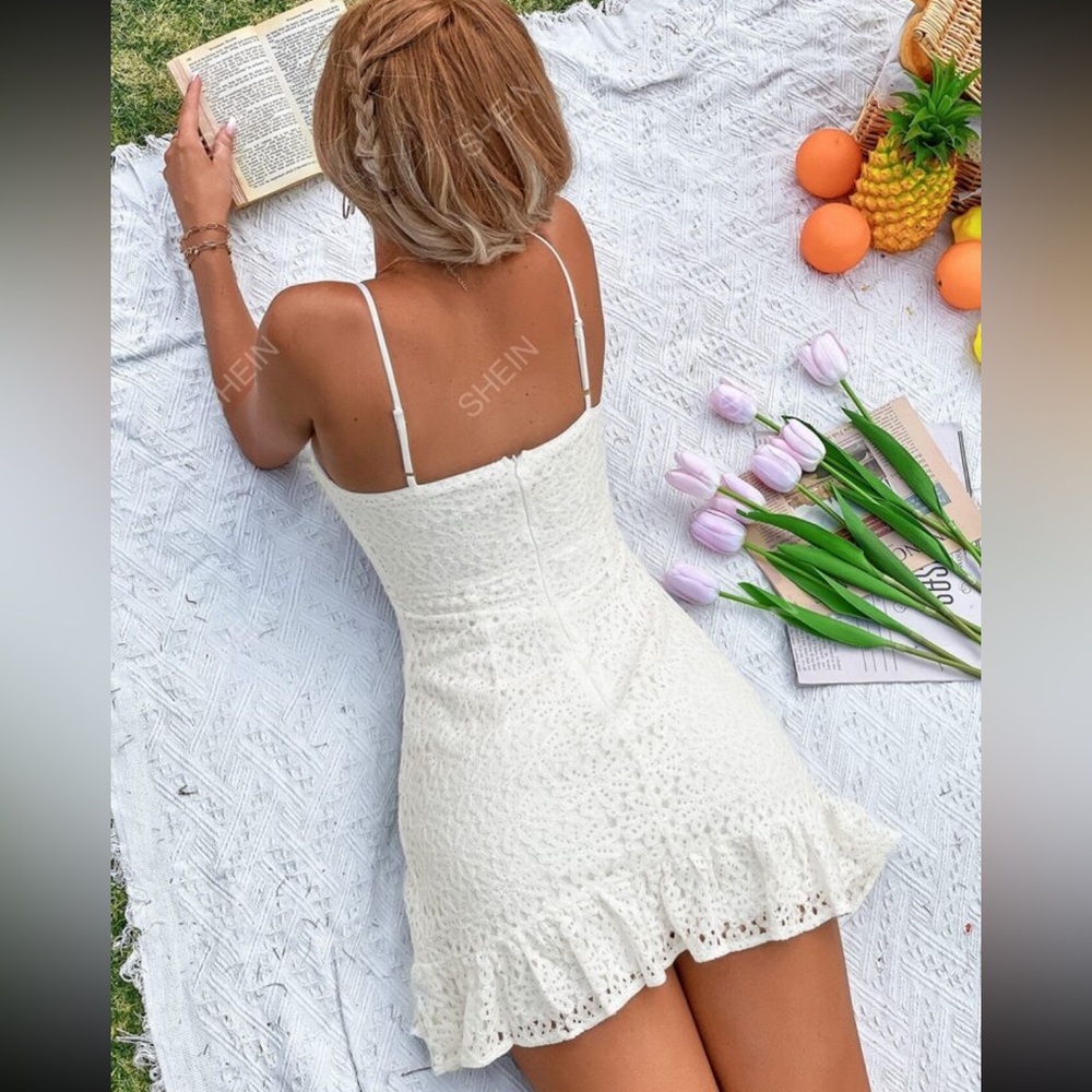 NEW Cut Out Ruffle Mini Dress - Picture 2 of 5